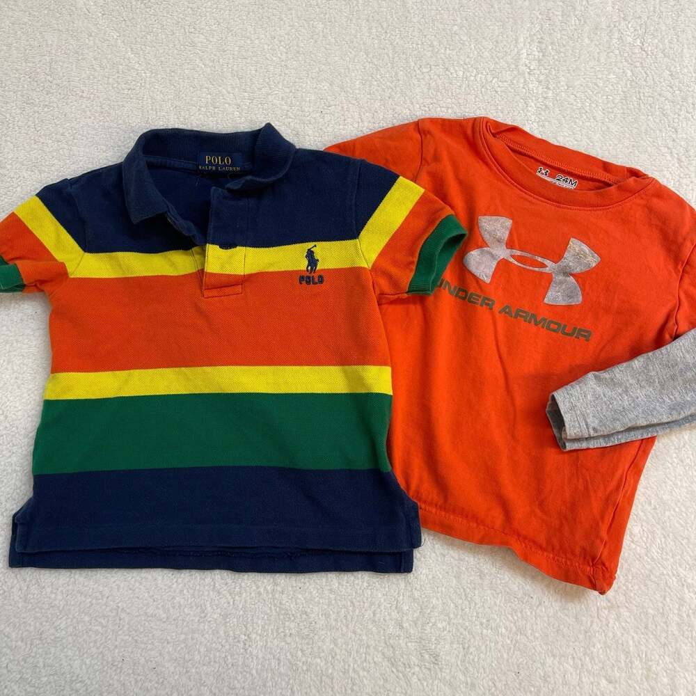 Polo Ralph Lauren Under Armour Shirt Bundle 24m Bold Stripe Vintage Y2K bundle